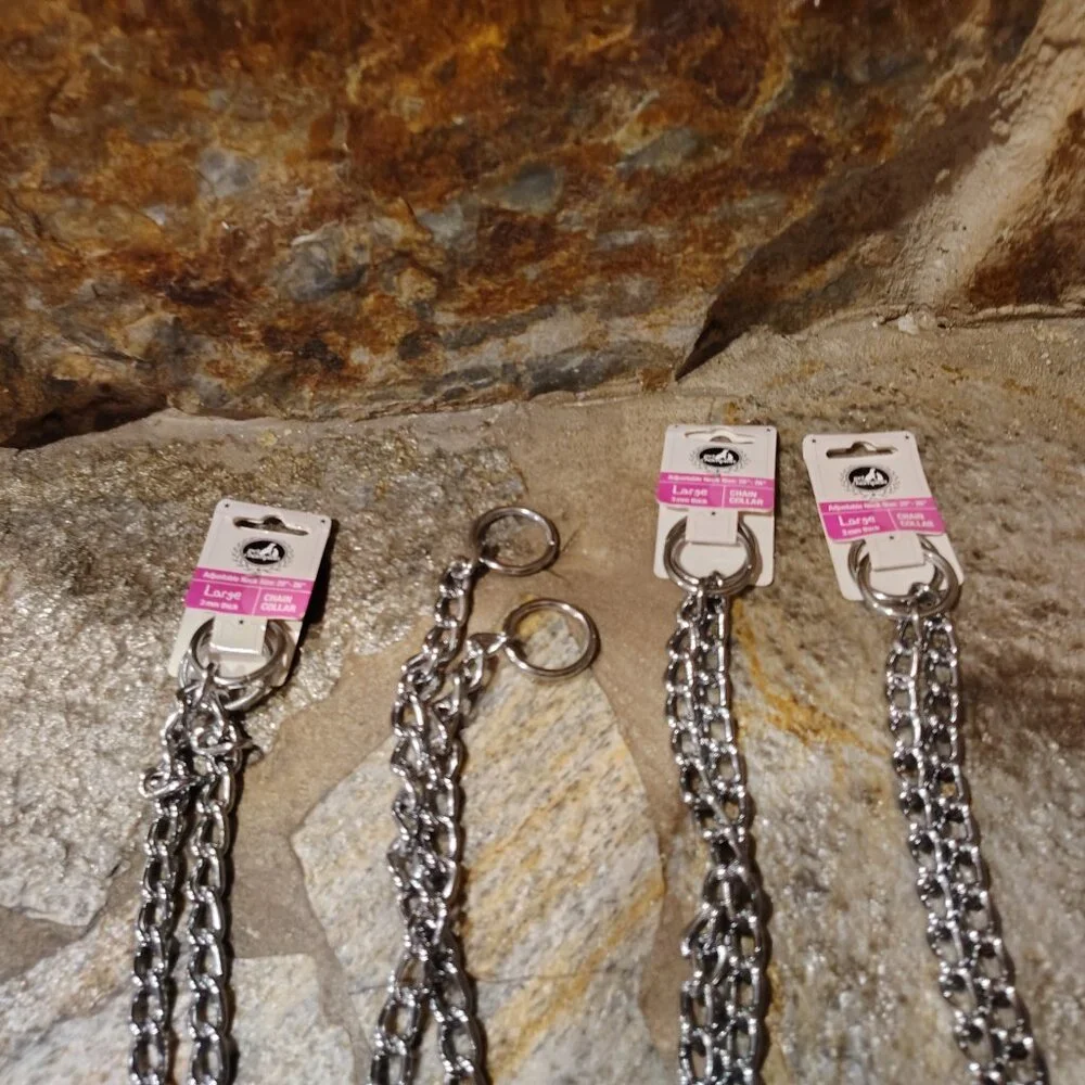 Pet Champion Dog Metal Chain Collar Large 3mm Neck Size 20